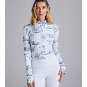 greyson DREAMERS TOILE NOVA MOCK NECK $158 Womens M Arctic Athletic Shirt